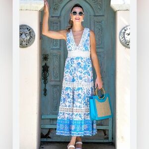 Walker and Wade Collete Dress French Blue Womens Small